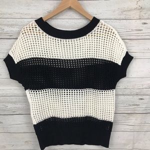 Ann Taylor Loft Black & White Women's Knit Sweater